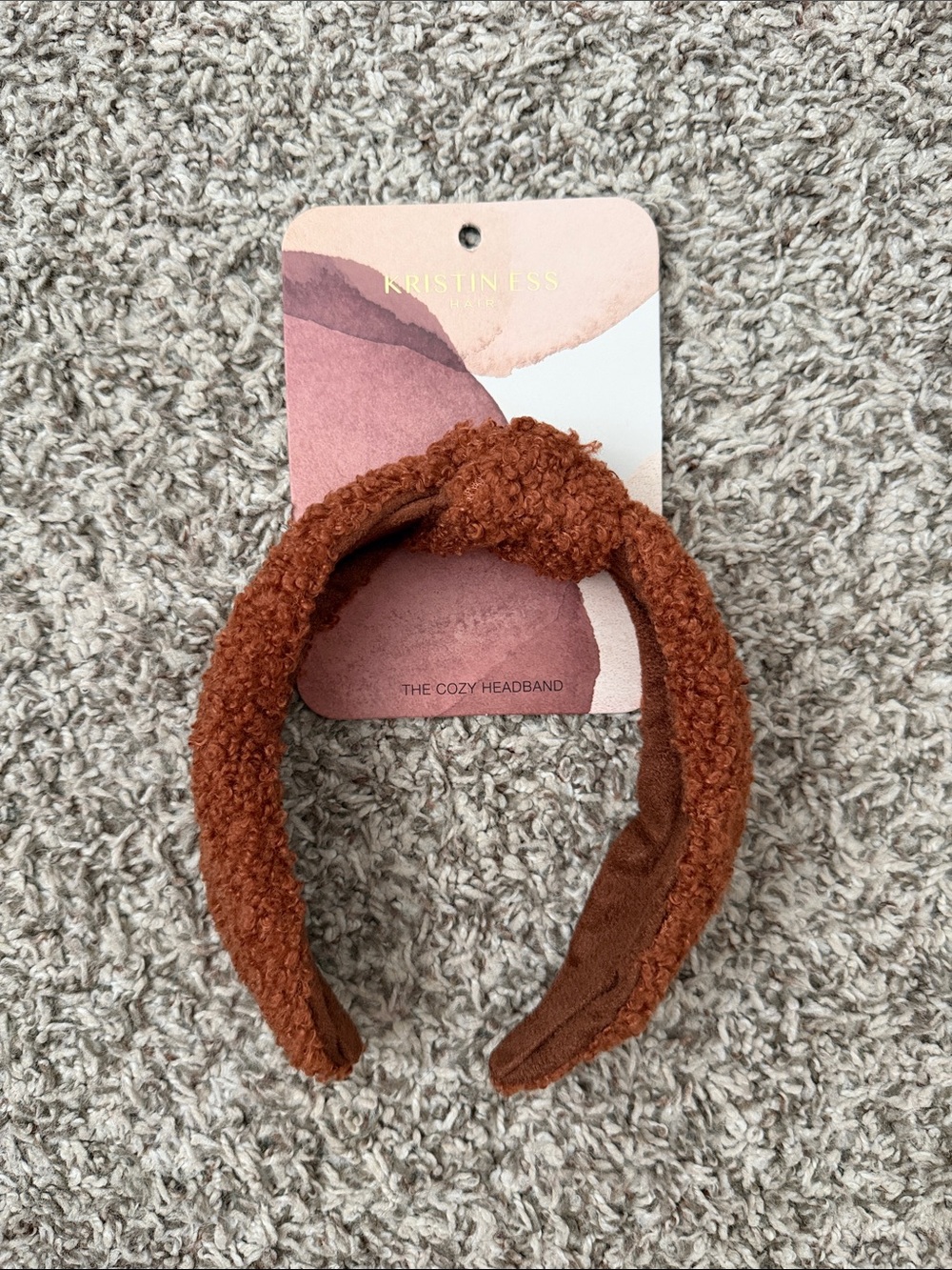 Kristin Ess Cozy Knotted Headband - Rust